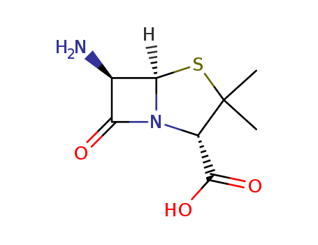 551-16-6,6-Aminopenicillanic acid,4-Thia-1-azabicyclo[3.2.0]heptane-2-carboxylicacid, 6-amino-3,3-dimethyl-7-oxo- (6CI,8CI);4-Thia-1-azabicyclo[3.2.0]heptane-2-carboxylic acid,6-amino-3,3-dimethyl-7-oxo-, [2S-(2a,5a,6b)]-;(+)-6-Aminopenicillanic acid;6-APA;6-APS;6b-Aminopenicillanic acid;NSC 50071;Phenacyl 6-aminopenicillinate;