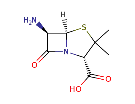 Molecular Structure of 551-16-6 (6-Aminopenicillanic acid)