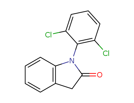15362-40-0,1-(2,6-Dichlorophenyl)indolin-2-one,2-Indolinone,1-(2,6-dichlorophenyl)- (8CI);1-(2,6-Dichlorophenyl)-2-indolinone;1-(2,6-Dichlorophenyl)oxindole;N-(2,6-Dichlorophenyl)-2-indolinone;NSC 621845;
