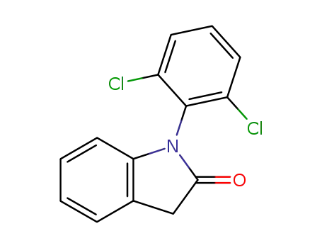 Molecular Structure of 15362-40-0 (1-(2,6-Dichlorophenyl)indolin-2-one)