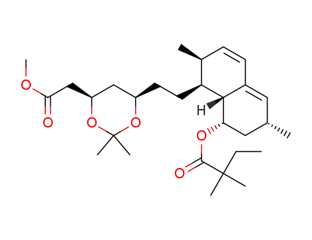 2,2-dimethyl-6(R)-(2-(8(S)-(2,2-dimethylbutyryloxy)-2(S),6(R)-dimethyl-1,2,6,7,8,8a(R)-hexahydronaphthyl-1(S))ethyl)-4(R)-(methyloxycarbonyl)methyl-1,3-dioxane