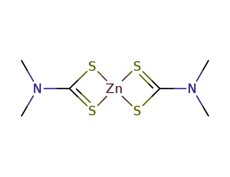 Molecular Structure of 137-30-4 (Zinc bis dimethyldithiocarbamate)