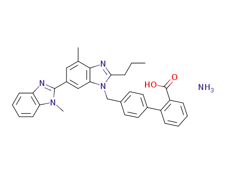 4'-[[2-n-propyl-4-methyl-6-(1-methylbenzimidazol-2-yl)-benzimidazol-1-yl]-methyl]-biphenyl-2-carboxylic acid ammonium salt