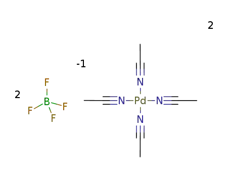 Molecular Structure of 21797-13-7 (TETRAKIS(ACETONITRILE)PALLADIUM(II) TETRAFLUOROBORATE)
