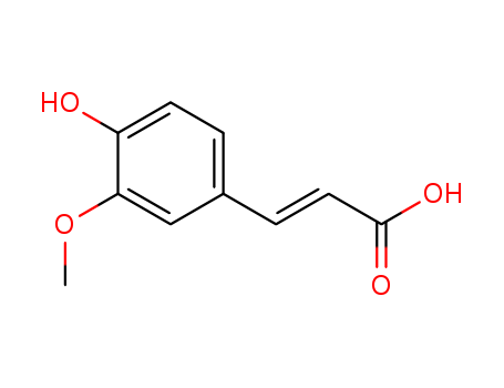 1135-24-6,Ferulic Acid,2-propenoic acid, 3-(4-hydroxy-3-methoxyphenyl)-;(E)-3-(4-hydroxy-3-methoxy-phenyl)prop-2-enoate;3-(4-hydroxy-3-methoxy-phenyl)prop-2-enoic acid;3-(4-Hydroxy-3-methoxyphenyl)-2-propenoic acid;caffeic acid 3-methyl ether;3-(4-Hydroxy-3-methoxyphenyl)acrylic acid;2-Propenoic acid,3-(4-hydroxy-3-methoxyphenyl)-;2-Propenoic acid, 3- (4-hydroxy-3-methoxyphenyl)-;Ferulate;3-Methoxy-4-hydroxy-trans-cinnamate;Cinnamic acid, 4-hydroxy-3-methoxy-;3-methoxy-4-hydroxycinnamic acid;Natural ferulic acid;Ferulic acid 99.5%;FerulicAcid;Gamma-Oryzanol, Ferulic acid;Fumalic acid;