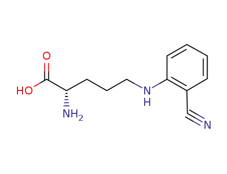 (2S)-2-amino-5-(2-cyanophenylamino)pentanoic acid
