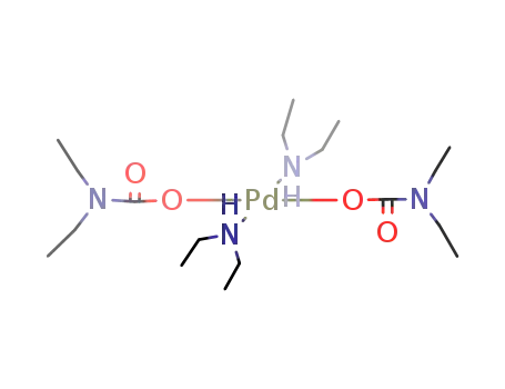 trans-bis(N,N-diethylcarbamato)bis(diethylamine)palladium(II)