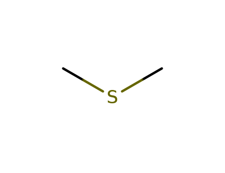 75-18-3,Dimethyl sulfide,Methane,thiobis- (9CI);Methyl sulfide (8CI);2-Thiapropane;DMS;Dimethyl monosulfide;Dimethyl sulphide;Dimethyl thioether;Methyl monosulfide;Thiobis(methane);