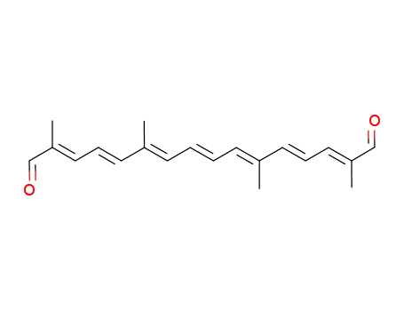 Molecular Structure of 502-70-5 ((2E,4E,6E,8E,10E,12E,14E)-2,6,11,15-Tetramethyl-2,4,6,8,10,12,14-hexadecaheptenedial)