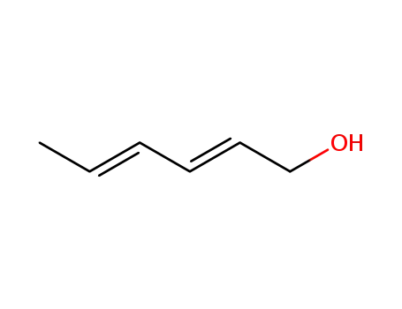 Molecular Structure of 17102-64-6 ((E,E)-2,4-Hexadien-1-ol)