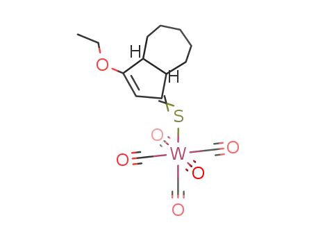 (3aR*,8aS*)-pentacarbonyl(3-ethoxy-4,5,6,7,8,8a-hexahydro-3aH-azulene-1-thione-S)tungsten