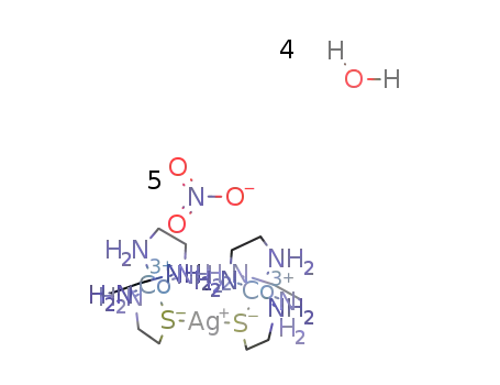 [Ag[Co(en)2(2-aminoethanethiolato)]2](NO3)5 tetrahydrate