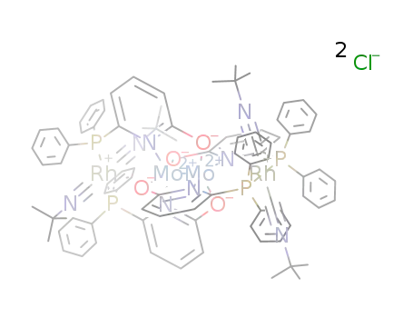 [Mo2Rh2((t)BuNC)4(6-diphenylphosphino-2-pyridonate)4](Cl)2