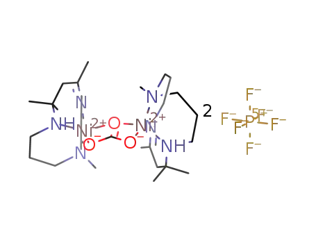 [(Ni(2,4,4,9-tetramethyl-1,5,9-triazacyclodec-1-ene))2(μ-CO3)](PF6)2