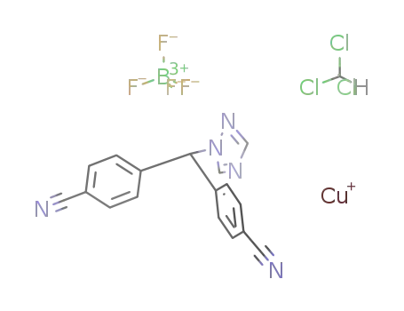 Cu(I)(1-[bis(4-cyanophenyl)methyl]-1,2,4-triazole)BF4*CHCl3