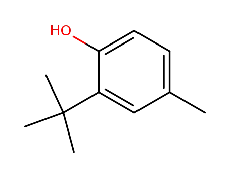 Molecular Structure of 2409-55-4 (2-tert-Butyl-4-methylphenol)