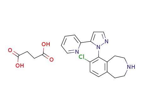 7-Chloro-6-(5-pyridin-2-yl-pyrazol-1-yl)-2,3,4,5-tetrahydro-1H-benzo[d]azepine succinate