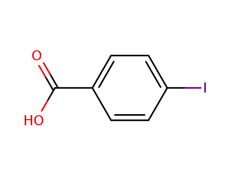 Molecular Structure of 619-58-9 (4-Iodobenzoic acid)