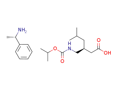 (S)-3-(isopropoxycarbonyl-aminomethyl)-5-methyl-hexanoic acid (S)-(-)-1-phenylethylamine salt