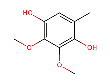 Molecular Structure of 3066-90-8 (2,3-Dimethoxy-5-methyl-1,4-hydroquinone)