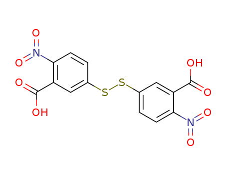 69-78-3,3-Carboxy-4-nitrophenyl disulfide,2,2'-Dinitro-5,5'-dithiodibenzoicacid;3,3'-Dithiobis(6-nitrobenzoic acid);5,5'-Dithiobis[2-nitrobenzoic acid];Ba 2767;Dithionitrobenzoic acid;DTNB;