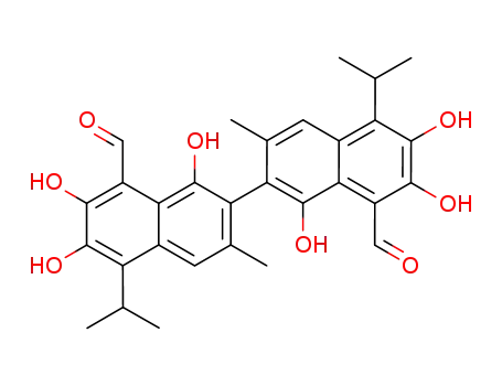 Molecular Structure of 303-45-7 (GOSSYPOL)