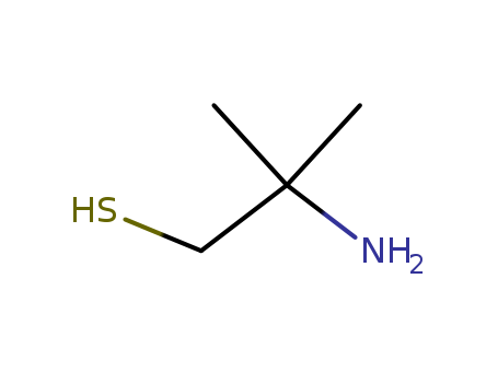 Molecular Structure of 13893-24-8 (1-Propanethiol, 2-amino-2-methyl-)