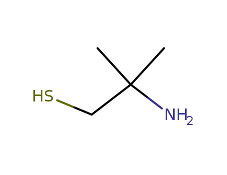 Molecular Structure of 13893-24-8 (1-Propanethiol, 2-amino-2-methyl-)