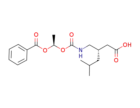 (3S)-{[(1R)-benzoyloxyethoxy]carbonylaminomethyl}-5-methyl-hexanoic acid