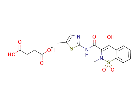 4-hydroxy-2-methyl-N-(5-methyl-2-thiazolyl)-2H-1,2-benzothiazine-3-carboxamide-1,1-dioxide succinic acid (2:1)