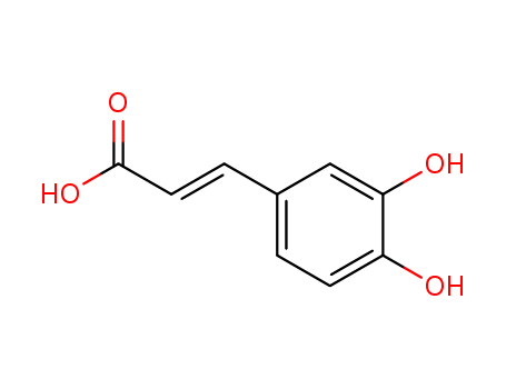 331-39-5,Caffeic acid,Cinnamicacid, 3,4-dihydroxy- (8CI);3,4-Dihydroxybenzeneacrylic acid;3,4-Dihydroxycinnamic acid;3-(3,4-Dihydroxyphenyl)-2-propenoic acid;3-(3,4-Dihydroxyphenyl)propenoic acid;4-(2-Carboxyethenyl)-1,2-dihydroxybenzene;4-(2'-Carboxyvinyl)-1,2-dihydroxybenzene;NSC 57197;NSC 623438;