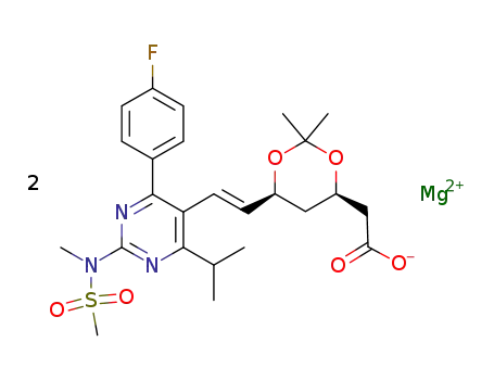 (6-{(E)-2-[4-(4-fluorophenyl)-6-isopropyl-2-(methanesulfonyl-methyl-amino)-pyrimidin-5-yl]-vinyl}-(4R,6S)-2,2-dimethyl-[1,3]dioxan-4-yl)-acetic acid magnesium salt