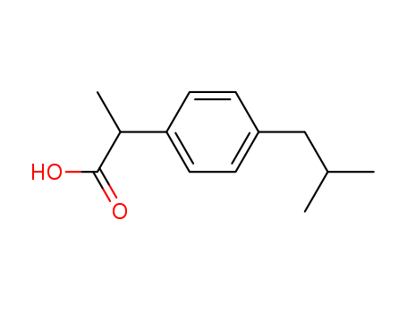 15687-27-1,Ibuprofen,Benzeneacetic acid, .alpha.-methyl-4- (2-methylpropyl)-;2-(4-Isobutylphenyl)propanoic acid;(.+ -.)-2-(p-Isobutylphenyl)propionic acid;Benzeneacetic acid,R-methyl-4-(2-methylpropyl)-;2-(4-Isobutylphenyl)propionic Acid;Motrin;(2RS)-2-[4-(2-methylpropyl)phenyl]propanoic acid;(4-Isobutylphenyl)-alpha-methylacetic acid;(+-)-ibuprofen;(+-)-alpha-Methyl-4-(2-methylpropyl)benzeneacetic acid;