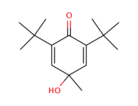 Molecular Structure of 10396-80-2 (2,6-Di(tert-butyl)-4-hydroxy-4-methyl-2,5-cyclohexadien-1-one)