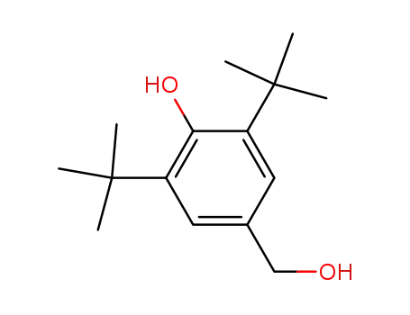 Molecular Structure of 88-26-6 (3,5-Di-tert-butyl-4-hydroxybenzyl alcohol)