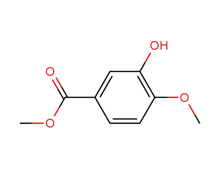 Molecular Structure of 6702-50-7 (Methyl 3-hydroxy-4-methoxybenzoate)