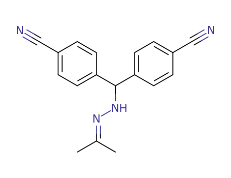 2-(propan-2-ylidine)-1-[di-(4-cyanophenyl)methyl]hydrazine
