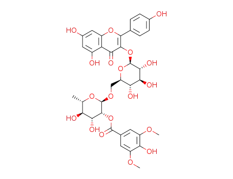 2-(3,4-dihydroxyphenyl)-5,7-dihydroxy-4-oxo-4H-chromen-3-yl 6-O-{6-deoxy-2-O-[(4-hydroxy-3,5-dimethoxyphenyl)carbonyl]-α-L-mannopyranosyl}-β-D-glucopyranoside