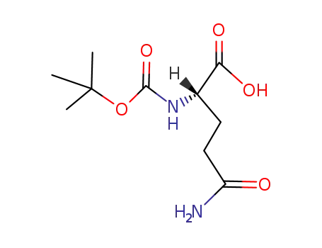 Molecular Structure of 13726-85-7 (N-(tert-Butoxycarbonyl)-L-glutamine)