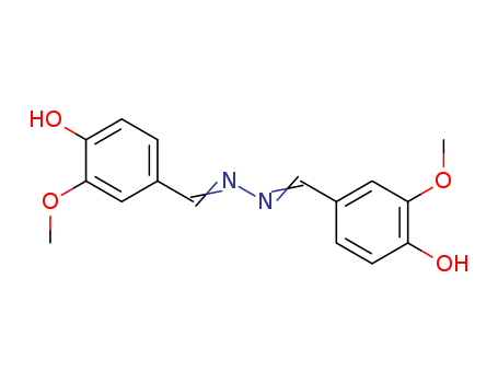 Benzaldehyde,4-hydroxy-3-methoxy-, 2-[(4-hydroxy-3-methoxyphenyl)methylene]hydrazone cas  1696-60-2