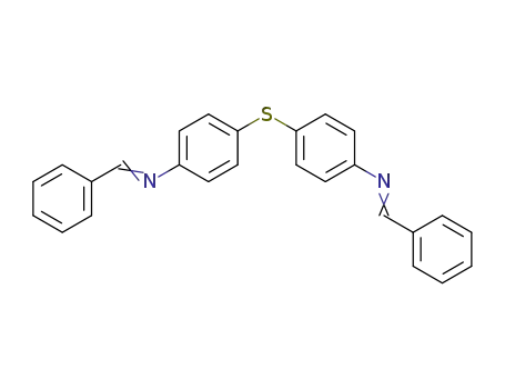 Molecular Structure of 3430-68-0 (Benzenamine, 4,4'-thiobis[N-(phenylmethylene)-)