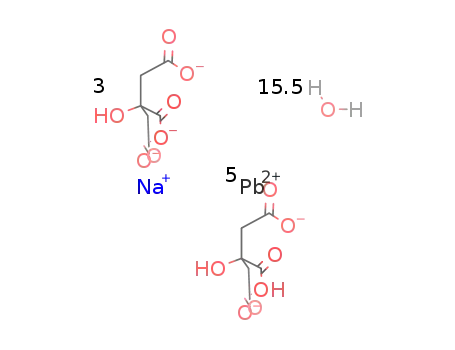 Na(H2O)3[Pb5(citric acid-3H)3(citric acid-2H)(H2O)3]*9.5H2O