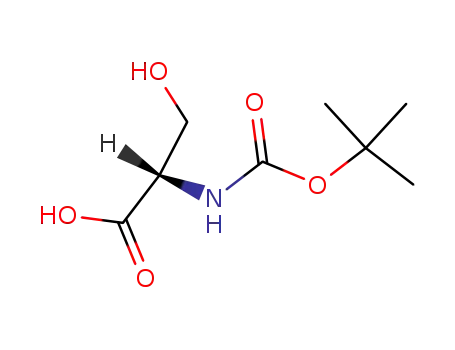 Molecular Structure of 3262-72-4 (BOC-L-Serine)