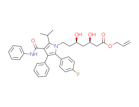 allyl (3R,5R)-7-(2-(4-fluorophenyl)-5-isopropyl-3-phenyl-4-(phenylcarbamoyl)-1H-pyrrol-1-yl)-3,5-dihydroxyheptanoate