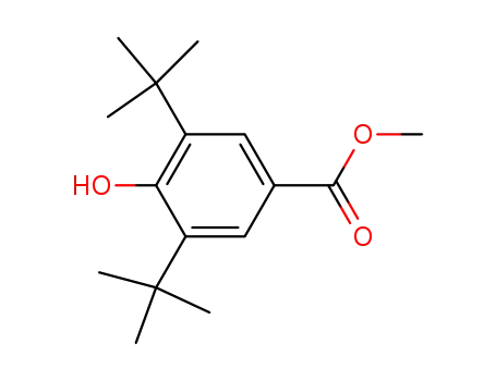 Molecular Structure of 2511-22-0 (METHYL 3,5-DI-TERT-BUTYL-4-HYDROXYBENZOATE)