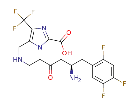 (R)-7-[3-amino-4-(2,4,5-trifluorophenyl)butanoyl]-3-trifluoromethyl-5,6,7,8-tetrahydro-imidazo [1,5-a]pyrazine-1-carboxylic acid