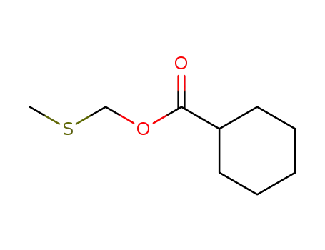 Molecular Structure of 16437-72-2 (Cyclohexanecarboxylic acid, (methylthio)methyl ester)