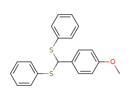 Molecular Structure of 23837-10-7 (Benzene, 1-[bis(phenylthio)methyl]-4-methoxy-)