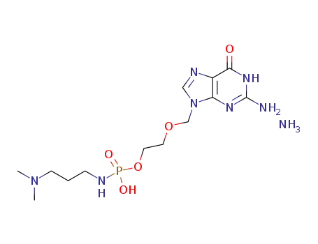 9-(2-hydroxyethoxymethyl)guanine phosphoromono-3-dimethylamino-1-propylamidate