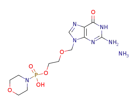 2-[(2-amino-6-oxo-3,6-dihydro-9H-purin-9-yl)methoxy]ethyl morpholinophosphate ammonium salt